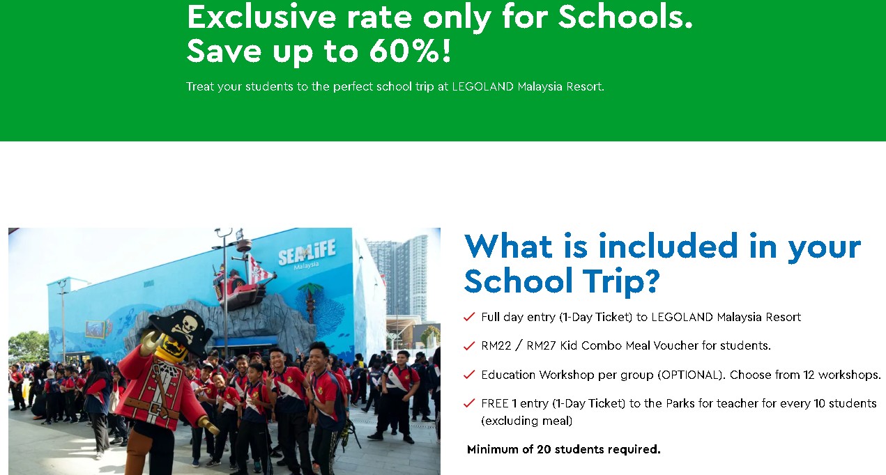 promo 60% school 2026 Legoland